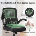 thumbnail image 6 of ATHOPE Office Chair, Ergonomic Desk Chair Breathable Mesh Home Office Chairs Adjustable High Back Lumbar Support Flip-up Armrests, Executive Rolling Swivel Comfy Computer Chairs Black, 6 of 7