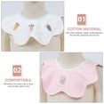 thumbnail image 3 of Cotton Baby Bib For Eating 2Pcs Stylish Infant Bibs Designed For Babies White Prevent Saliva, 3 of 4