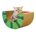 thumbnail image 1 of Casa Corrugada Casa de Rascado de Durmiendo Cartón Cartón Casa para animales para Exteriores Cat - Sandía, 1 of 8