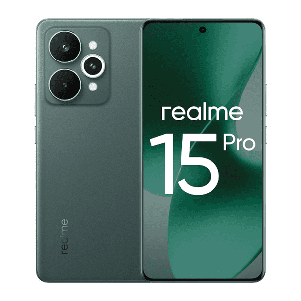 Celular Realme 15 Pro 5G Smartphone Snapdragon 7 Gen 4 Teléfonos Android, 12GB+512GB, Pantalla 144Hz, Triple Cámara 50MP, Batería de 7000mAh,Verde