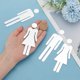 thumbnail image 3 of pares de letreros de identificación de baños, letreros blancos para baños, letreros para baños de hombres y mujeres, calcomanías de acrílico para puertas de inodoros, para oficinas, negocios y, 3 of 8
