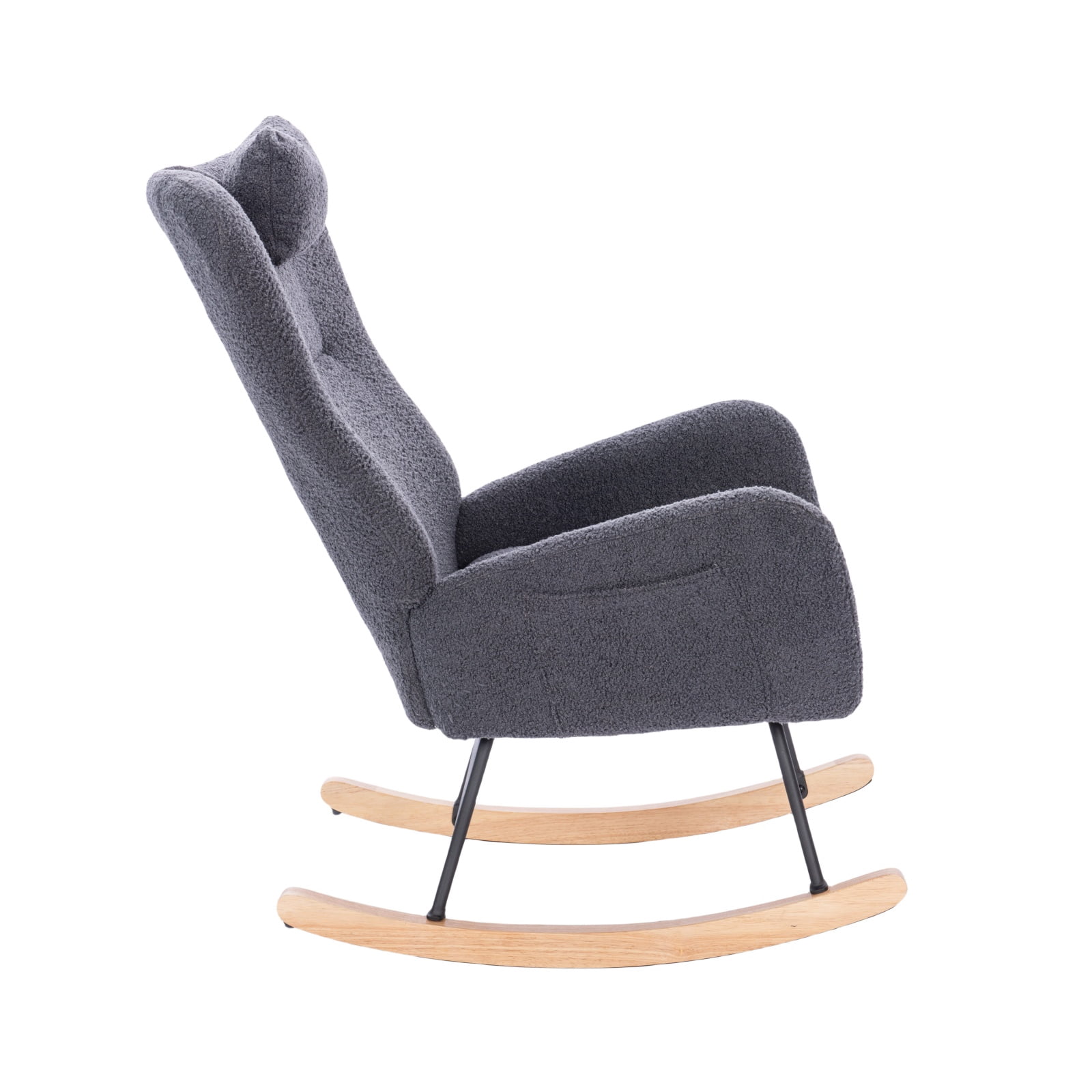 Teddy Upholstered Nursery Rocking Chair for Living Room Bedroom