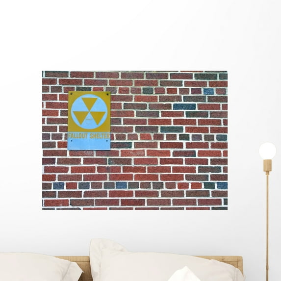 Fallout Shelter Sign Wall Mural by Wallmonkeys Peel and Stick Graphic (24 in W x 18 in H) WM8336
