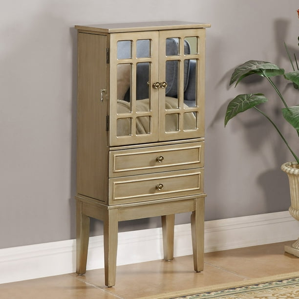 Coast to Coast Cadia Metallic Gold Jewelry Armoire