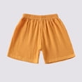 thumbnail image 3 of WRKEKC Shorts for Boys Solid Color Cotton Linen Blend Elastic Waist Summer Outdoor Casual Shorts for Kids 0-6 Years, 3 of 3