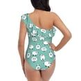 thumbnail image 5 of Goofa Cute Sheeps Pattern Women's One Piece Swimsuits Tummy Control Bathing Suits Asymmetric One Shoulder Swimwear-Medium, 5 of 6
