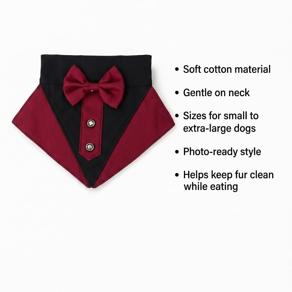 HONMEET 1 Set Pet Triangle Scarf Cotton Outdoor Eating Time