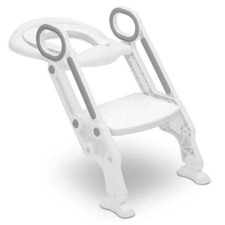 UPC: 0080213099589 | Delta Children Kid Size Toddler Potty Training Ladder Seat for Boys & Girls – Foldable Design Includes Adjustable Height  Soft Removable Seat & Built-In Splash Guard – Easy to Clean  White