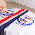 thumbnail image 4 of FacoFaco Disposable Royal Blue Round Placemats Set of 12 Metallic Glitter Foil Mesh Dinning Table Place Mates 13 Inch for Wedding Birthday Party Holiday Decoration, 4 of 17