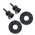 thumbnail image 1 of 2 Piezas de Cerraduras de Correa de Guitarra Botones de Correa de Metal Pasadores de Extremo de Metal Cabeza Plana para Eléctricas Clásicas - negro + negro CUTICAT Clavija de bloqueo de la correa de la guitarra Clavija, 1 of 8