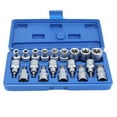 thumbnail image 1 of 19Pcs 1/2in Hex Star E Type Socket Set Bit Socket Kit Hand Car Repairing Tools, 1 of 5