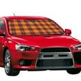 thumbnail image 2 of Disketp Windshield Sun Shade, Car Sun Shade For Front Window Fall Buffalo Plaid Sunshades Sun Visor Protector Blocks Uv Rays Foldable, 2 of 9