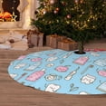 thumbnail image 6 of Lsque Funny Cute Teeth Print Christmas Tree Skirt, Tree Skirt with Ties or Velcro, Perfect for Holiday Decorations, Halloween, and New Year-30", 6 of 7
