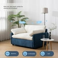 thumbnail image 3 of 50" Oversized Single Sofa Chair,Chenille Accent Chair,Modern Upholstered Comfy Armchair with Pillows for Living Room,Apartment,Bedroom,Blue, 3 of 8
