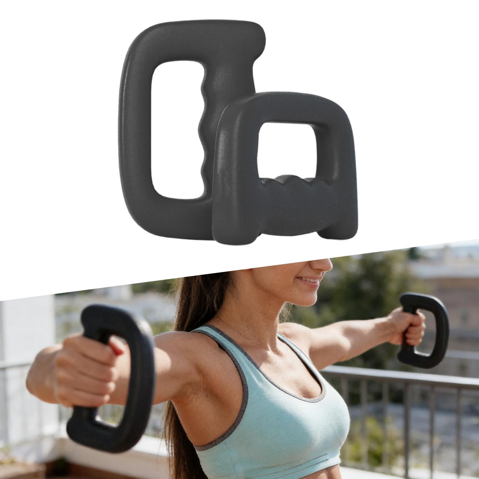 TTETTZ 2Pcs Dumbbells Dumbbells Set Nonslip Portable Hand Weights for Strength Building Black 1KG