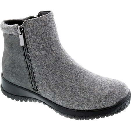 

Women s Drew Kool Ankle Boot Grey Suede/Flannel 5 WW
