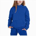 thumbnail image 5 of NOLDARES Boys Girls Clothes 2 Piece Long Sleeve Hoodie Sweatshirts and Sweatpants Set Boy Girl Fall Winter Outfits(Y115-Blue), 5 of 6
