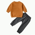 thumbnail image 4 of Towmus Baby Boy Clothes 12-18 Months Neutral Baby Boy Girl Long Sleeve Sweatshirt Pullover Pant Fall Solid Color Outfit, 4 of 7