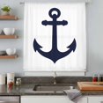 thumbnail image 5 of Nautical Anchor Sheer Curtains 84 Inches Long, Farmhouse Minimalist White Abstract Art Light Filering Curtains, Breathable Simi Curtain Privacy Drapes for Living Room Bedroom Window Treatment, 5 of 9