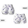 thumbnail image 3 of Sikiie Orchids Flowers Print Workout Shorts Women Scrunch Butt Gym Shorts Seamless High Waist Tummy Control Yoga Biker Athletic Shorts, 3 of 5