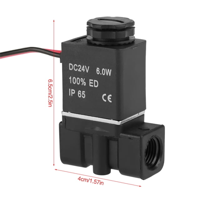 2P025-08 DC24V PT 1/4 Threaded Plastic Electric Solenoid Valve for Water / Air / Oil