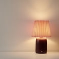 thumbnail image 4 of Mainstays 11 in Rechargeable LED Portable Table Lamp, Purple Base with Pink Linen Shade, Dimmable Touch Sensor, 4 of 5