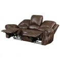 thumbnail image 5 of Navarro  Saddle Brown Faux Leather Reclining Sofa, 5 of 11