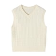 thumbnail image 4 of Qingpeng Boys Girls V Neck Pullover Vest Sleeveless School Top with Cable Texture Design, 4 of 8