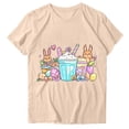 thumbnail image 1 of Blusas de Manga Corta para las Mujeres Divertida Impresión Cuello Redondo Camiseta Vintage, Blusas de Primavera para las Mujeres, 1 of 4