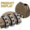 thumbnail image 3 of Minkissy Vintage Zinc Alloy Combination Lock for Locker Drawer Cabinet Door with Golden Retro Design, 3 of 7