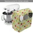 thumbnail image 2 of Fruits Stand Mixer Cover, Diagonal Checkered Pattern with Apples and Slices Retro Country Kitchen Theme, Kitchen Appliance Organizer Bag Cover with Pockets, 5 Quarts, Green Red Yellow, by Ambesonne, 2 of 4