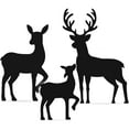 thumbnail image 6 of Best Choice Products 3-Piece 46in 2D Deer Family Silhouette Set, Outdoor Christmas Yard Decor w/ Buck, Doe, Fawn - Black, 6 of 7