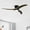 9"H+Matt Black, variant on 52 Inch Ceiling Fans with Lights, Modern Energy-Efficient Ceiling Fan with Remote, 6-Speed Quiet Reversible DC Motor and 3CCT Dimmable LED for Bedroom Living Room Kitchen Indoor Outdoor, Matt Black