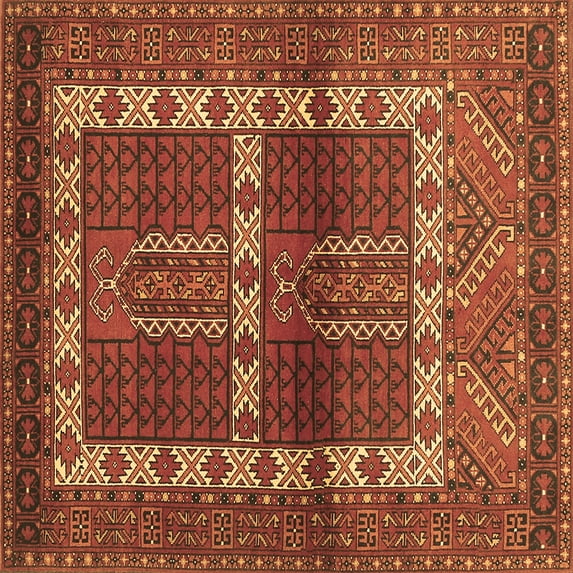 Ahgly Company Indoor Square Southwestern Brown Country Area Rugs, 5' Square