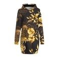 thumbnail image 3 of Leopard Print Dresses for Women Fashion Hoodie Dress Casual Long Sleeve Loose Dress with Pockets, 3 of 7