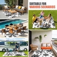 thumbnail image 3 of Christmas Snowflake Outdoor Rug 6x9 Ft, Non Slip Washable Area Rug, Winter Xmas Simple Black White Patio Rugs Carpet Runner, Large Floor Mat for Indoor/Outdoor Deck Porch Camping, 3 of 8