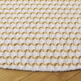 thumbnail image 3 of SAFAVIEH Cape Cod Rowina Wavy Striped Area Rug, Ivory/Gold, 6' x 6' Round, 3 of 10