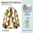 thumbnail image 5 of White Sunflower Backpack for School,Cute School Bag,Schoolbag with Adjustable Shoulder Straps & Padded Back,15.3"x11"x7.1".﻿, 5 of 6