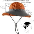 thumbnail image 5 of Women's Ponytail Safari Sun Hat,Wide Brim UV Protection Outdoor Bucket Hat,Foldable Beach Summer Fishing Hat, 5 of 5