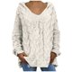 thumbnail image 1 of Gibobby Suéter para mujer, Suéter de Manga Larga Relajado con Cuello en V Suéter para Mujer(Blanco,G), 1 of 5