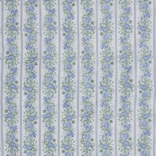VHC Brands Jolie, Farmhouse Bed Skirt Dust Ruffle, Floral, Twin, Blue & Green, 39x76x16