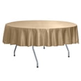 thumbnail image 2 of Ultimate Textile (3 Pack) Reversible Shantung Satin - Majestic 72-Inch Round Tablecloth - for Weddings, Home Parties and Special Event use, Camel Light Brown, 2 of 4
