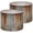 Color 1, variant on Linen Drum Lamp Shades Rusted Corrugated Metal Texture Vertical Stripes Brown 13" x 13" x 10" Lampshade for Table Lamps Floor Lamps Lamp Shade Replacement Easy Assembly Required