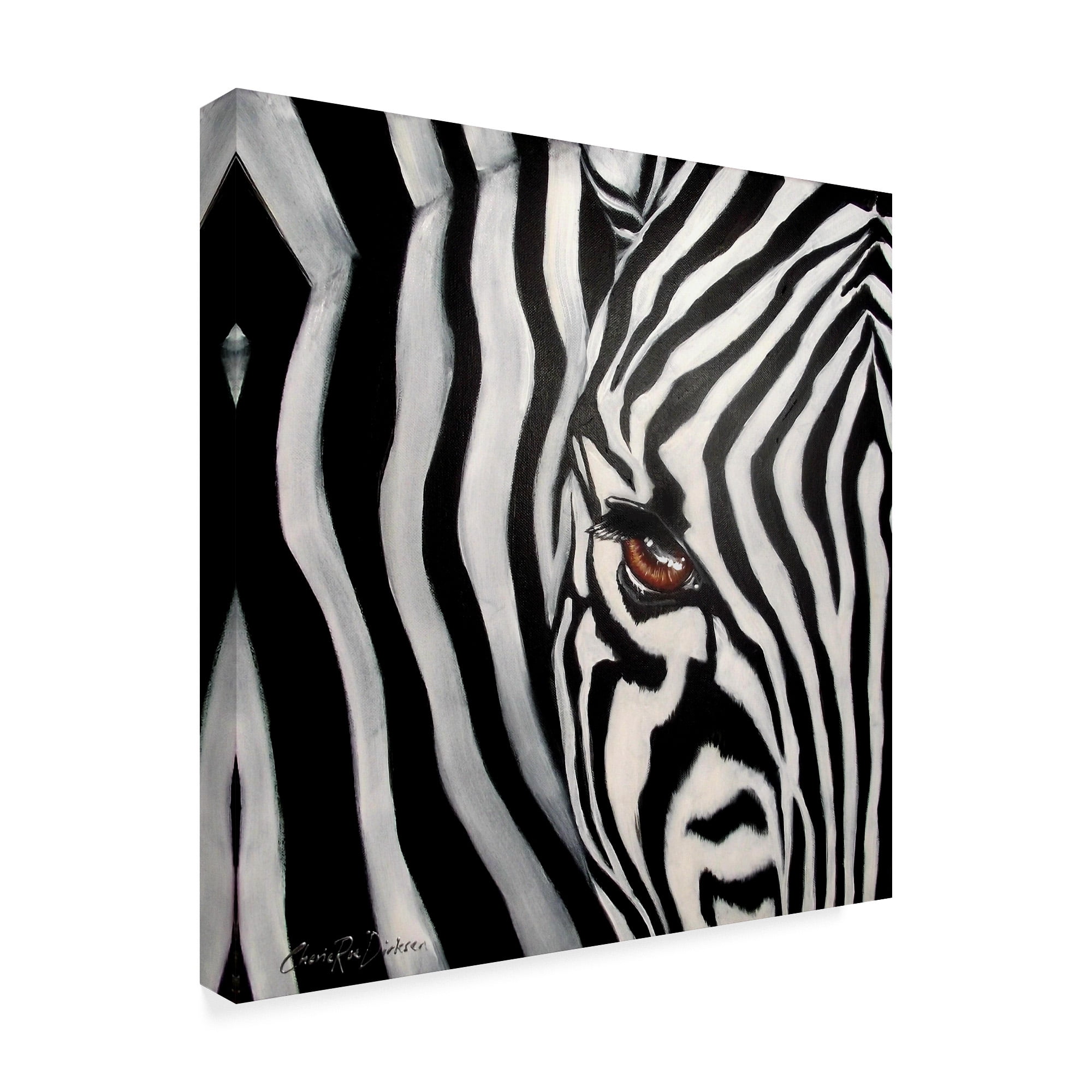 Trademark Fine Art 'Zebra Face' Canvas Art by Cherie Roe Dirksen