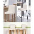 thumbnail image 5 of Simple Line White Bar Stool Covers Set of 6, Beige Modern Art Geometric Stretch Washable Bar Chair Covers with Backs, Removable Pub Counter Height Chair Cover for Kitchen Dining Room Cafe, 5 of 7