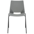thumbnail image 5 of SAFAVIEH Couture Nellie Mid-Century PP Solid Dining Side Chair, Grey/Black (Set of 2), 5 of 13