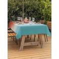 thumbnail image 3 of Outdoor Tablecloth with Umbrella Hole for Patio/Picnic/Party/Camping, Red Light Blue Ombre Waterproof Table Cloth Rectangle Table Cover Washable, Abstract Modern Art Aesthetics (52"x 70"), 3 of 8