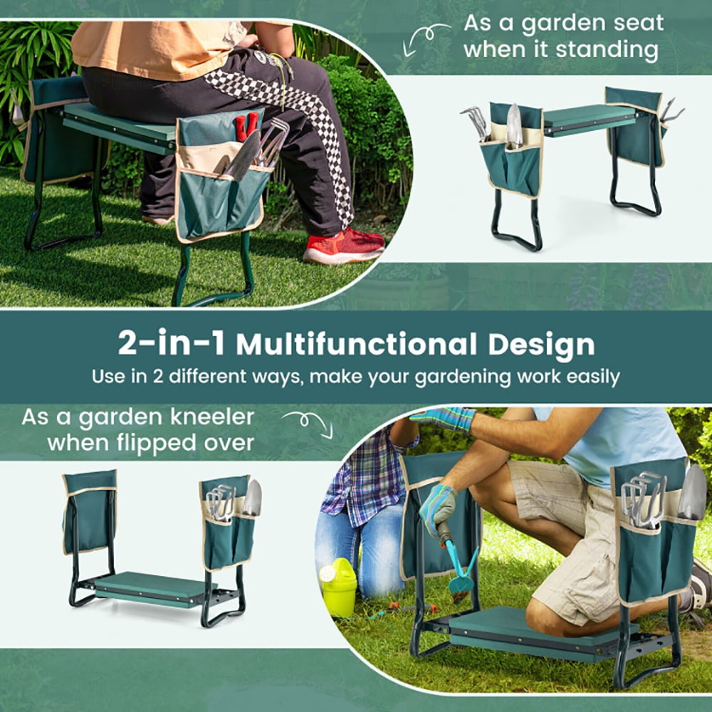 Barara King Folding Garden Kneeler and Seat Bench