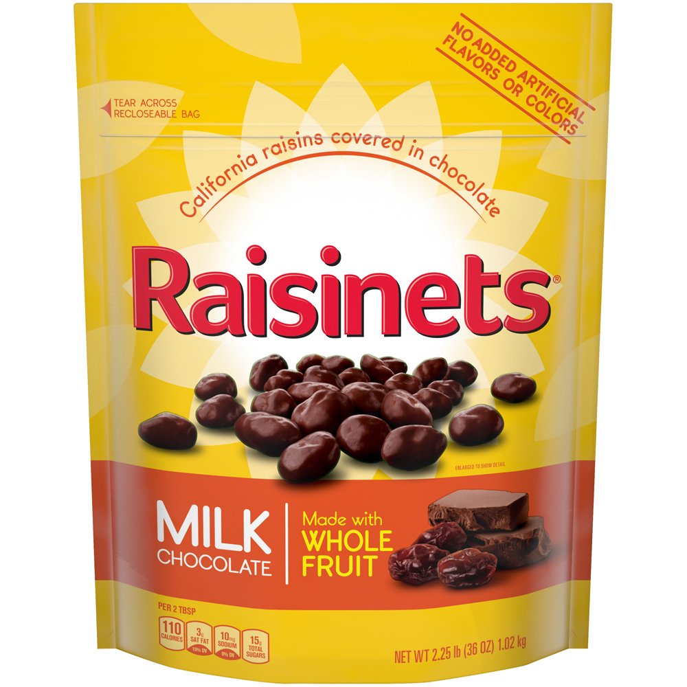 Milk Chocolate Covered Raisin Candies, 36oz