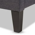 thumbnail image 3 of Baxton Studio Lancashire Modern and Contemporary Fabric Upholstered Bed Frame with Tapered Legs , Multiple sizes, Multiple colors, 3 of 4